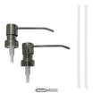 2x pompa dosatrice per sapone LANG pompa in acciaio inossidabile 2x dispenser per pompa con attacco per testa della pompa