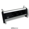 Presa da tavolo Bachmann DESK 2 (Schuko a 3 vie) | Profilo in alluminio | Materiale di montaggio incluso | Prodotto in Germania