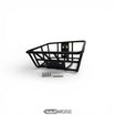 Cesto in metallo per e-scooter e biciclette (35x30x20 cm) | Nero opaco | Kit di montaggio incluso | Robusto cesto anteriore e posteriore