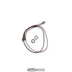 Ladebuchse mit Kabel für Hoverboard / E-Scooter | 3-polig | 44 cm | Type 2 | Inkl. Mutter und Ring