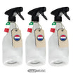 Flacone spray 750 ml trasparente in set da 3