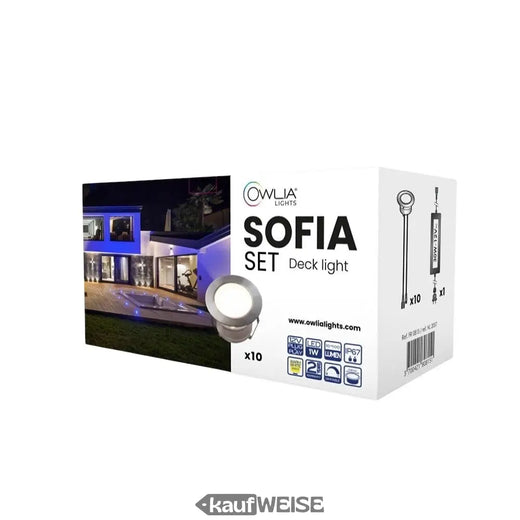 Illuminazione a LED per patio (set da 10) | Impermeabile IP67 | Bianco caldo (2800K) | Owlia SOFIA