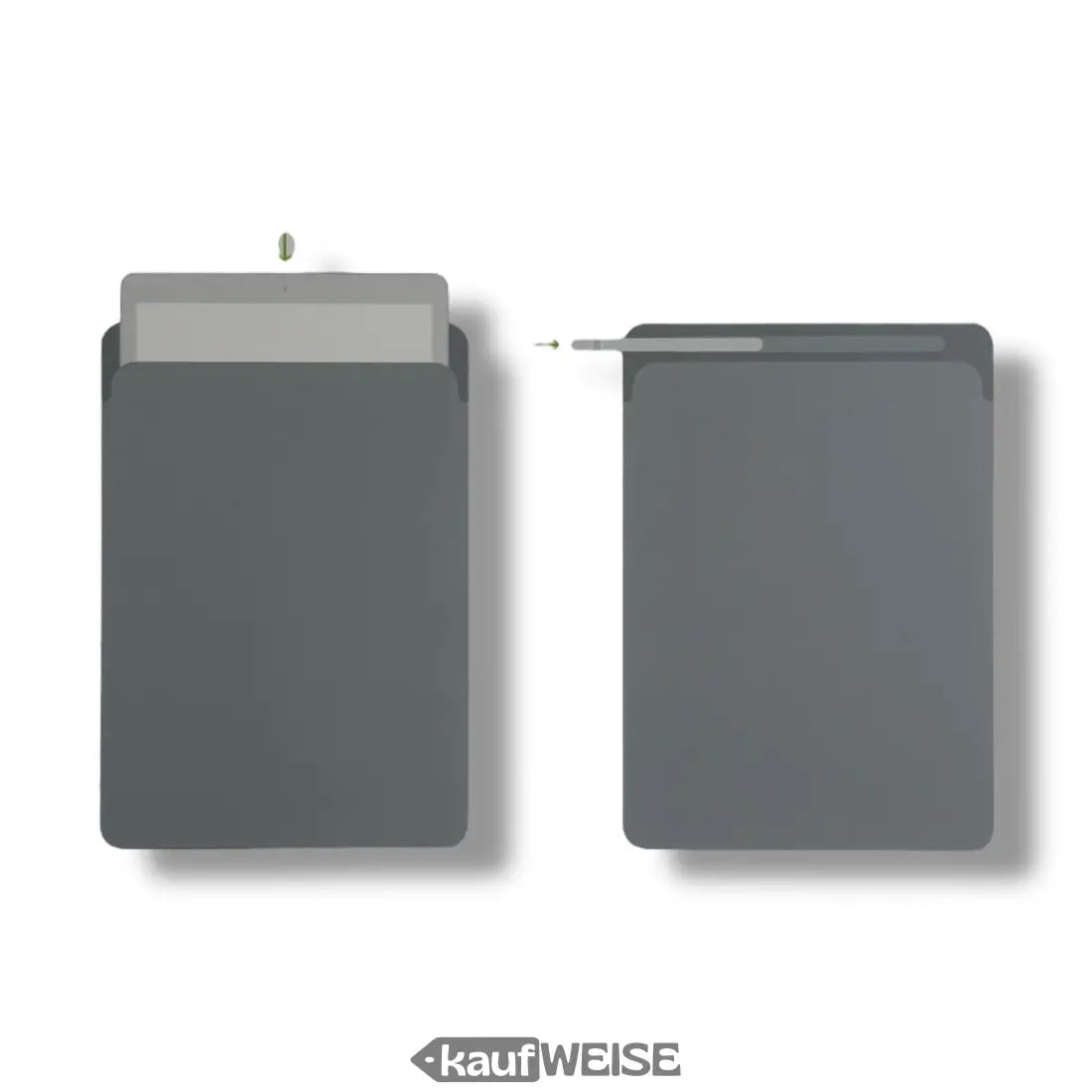 Charcoal graue Leder-Hülle für Apple iPad Pro 12,9’’ mit Silber-Hardware und Magnetverschluss