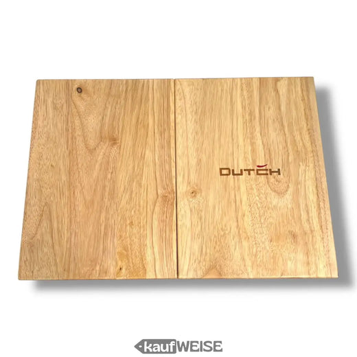 Tagliere in teak 3 in 1 DutchDeluxes (pieghevole) | Tagliere e porta tablet | Realizzato in teak massiccio