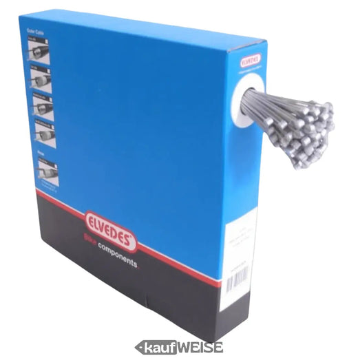 Cavo freno interno in acciaio inossidabile Elvedes | 2000 mm x 1,5 mm (100 pezzi per scatola da officina) | Raccordo a T | Antiruggine