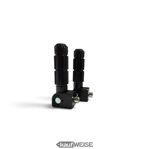 Pedane pieghevoli, alluminio CNC nero, 12 cm, coppia