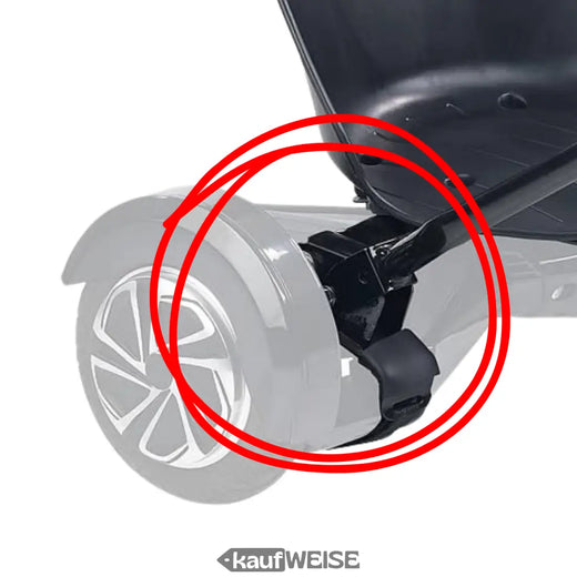 Supporto snodato Heavy Duty per Hoverkart | Leva di comando per 6,5", 8", 10" | Nero | Attacco M10