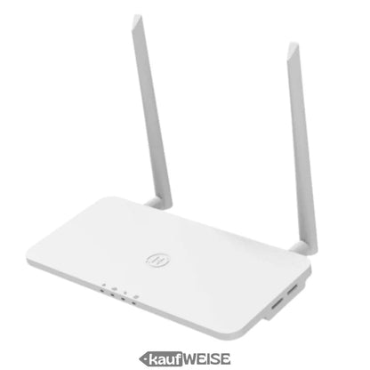 Weißer WLAN-Router mit zwei Antennen für Hoymiles DTU-Pro-S WiFi Überwachungsmodul