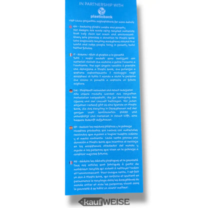 Plastic Bank Partnerschaft Infos auf Tierkissen Rosa-Grau Hundebett angezeigt