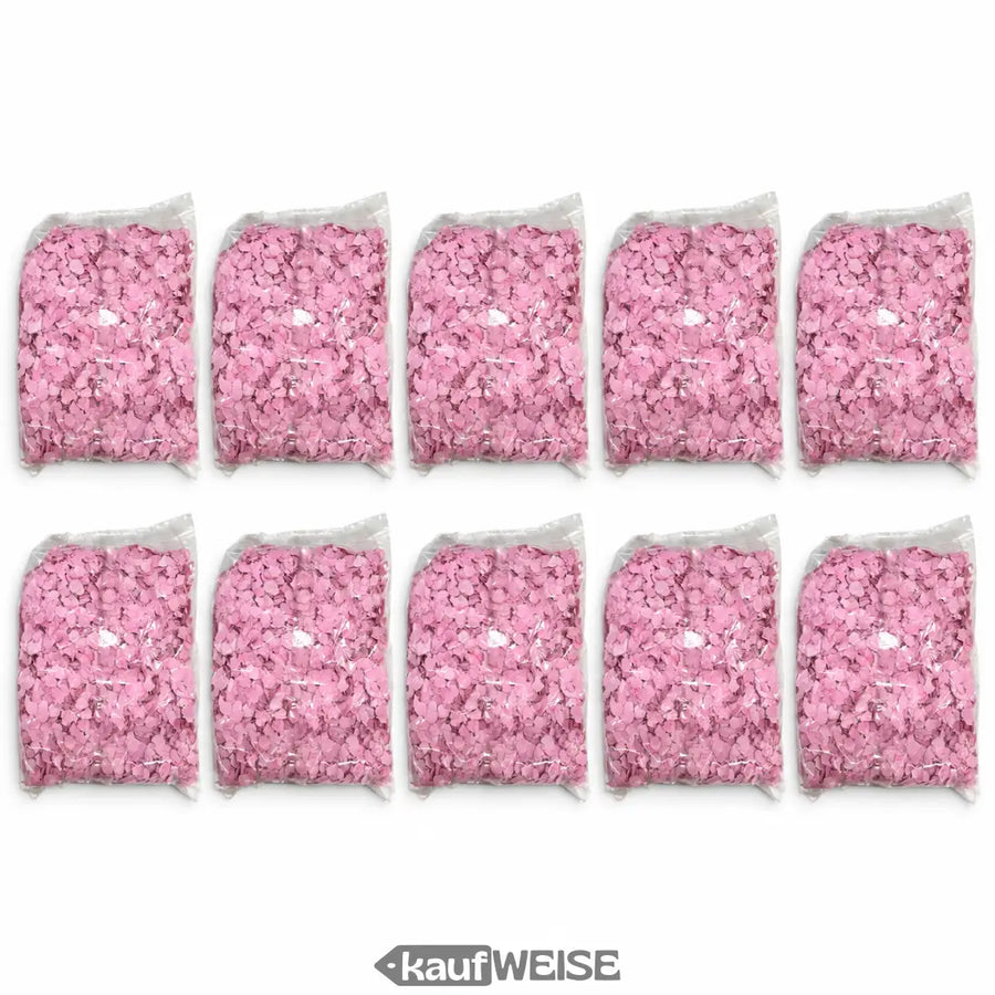 10 sacchetti di coriandoli di carta rosa da 100 g