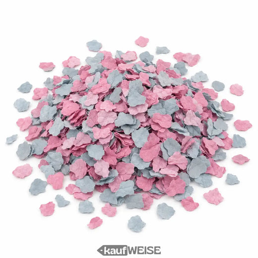 Coriandoli per baby shower e gender reveal – rosa, azzurri o mix