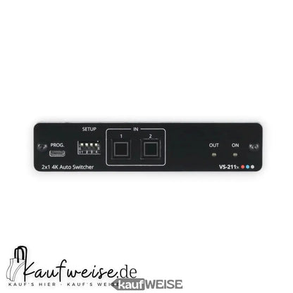 Schwarzer 2x1 4K HDMI Auto-Umschalter mit 2 Eingängen und 1 Ausgang, Kramer VS-211X
