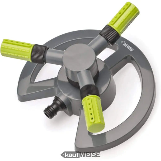 Trio di irrigatori circolari REHAU (con picchetto stabile) | Ugelli regolabili | Irrigazione fino a 133 m²