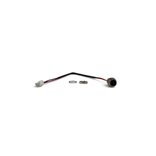 Presa di ricarica con cavo per hoverboard / monopattino elettrico | Presa rotonda a 3 pin, connettore a 3 pin con 2 contatti cablati | 24,5 cm | Incl. dado e anello