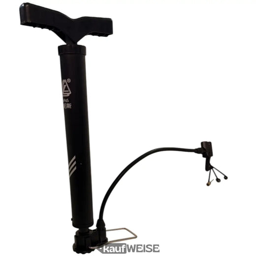 Pompa per bicicletta LeiPoS Mini Stand nera | Portatile e telescopica (33-52 cm) | Include 3 adattatori | Pompa ad aria compatta