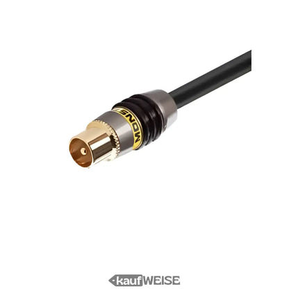 Coaxial Kabel mit vergoldetem Stecker für Monster AntennenKabel 1,5m dual abgeschirmt