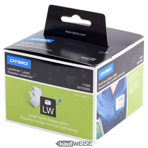 Etichette per targhette con nome originali Dymo 11356 (S0722560) | 300 pezzi/rotolo | Per LabelWriter 450, 4XL e molto altro.
