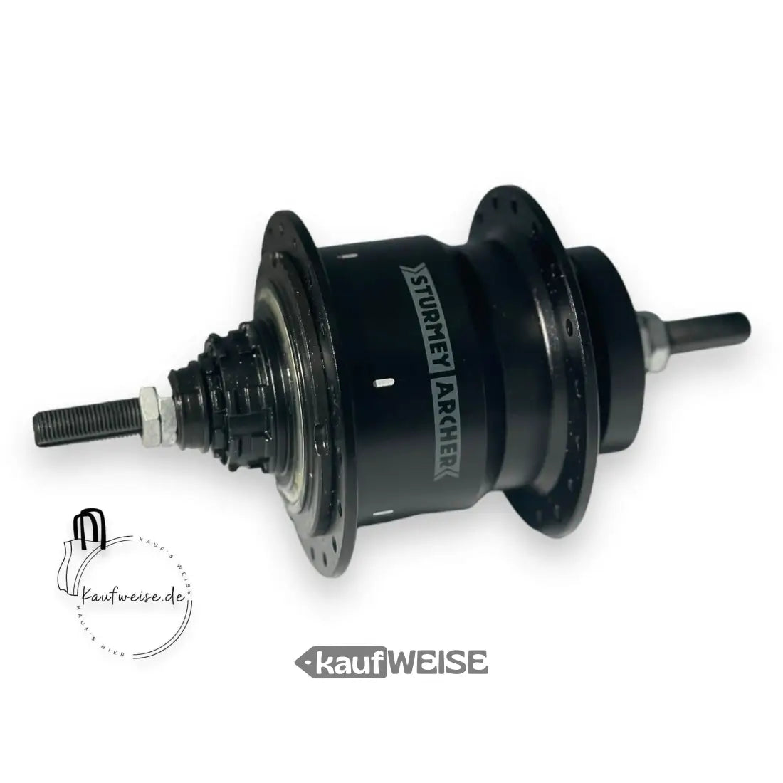 Schwarzes Sturmey Archer Nabenhub für Original VanMoof X-RK4 4-Gang Nabenschaltung S3