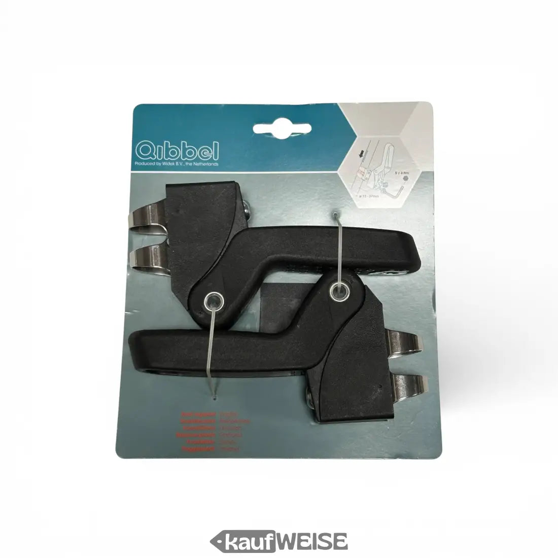 Qibbel Junior schwarze klappbare Fußstützen-Set für Kindersitz 6+