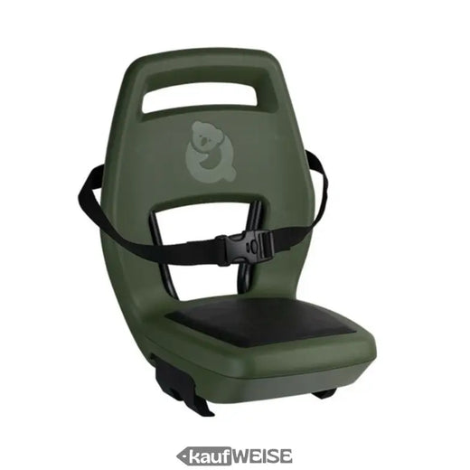 Seggiolino bici per bambini Qibbel Junior - verde militare, 35 kg (nuova confezione originale)