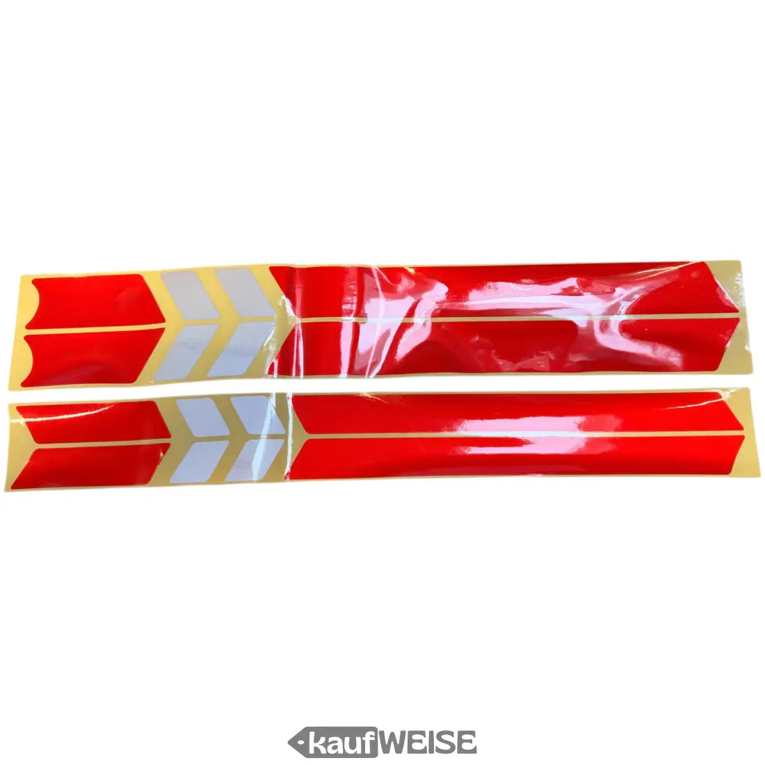 Rote und silberne reflektierende Pfeilsticker mit Goldrand für Xiaomi M365/Pro