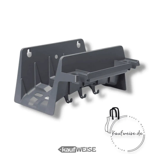 Supporto per tubo da parete Rehau – robusto contenitore per tubo da giardino | Grigio | Resistente alle intemperie | incl. materiale di montaggio