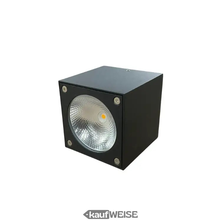 Schwarze quadratische LED Einbauleuchte RZB HB 111 mit modernem Design und Metall