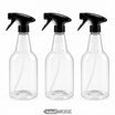 Flacone spray vuoto 750 ml, ricaricabile | Trasparente, testina spray On/Off | 3, 5 o 10 pezzi