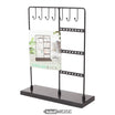Portagioielli (20 cm) con base in vero marmo | Portagioielli nero a forma di T | Nero o bianco