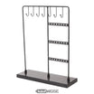 Portagioielli (20 cm) con base in vero marmo | Portagioielli nero a forma di T | Nero o bianco