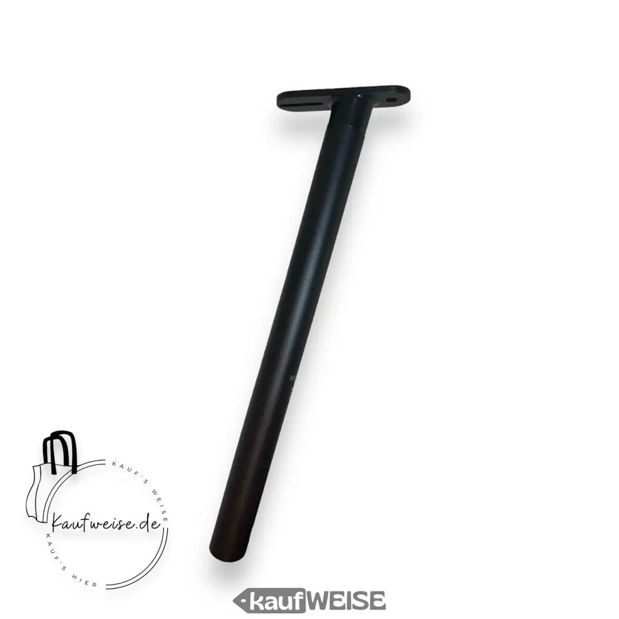 VanMoof Sattelstütze VM05-133 in Schwarz, komplette Ansicht mit Sattelklemmkopf