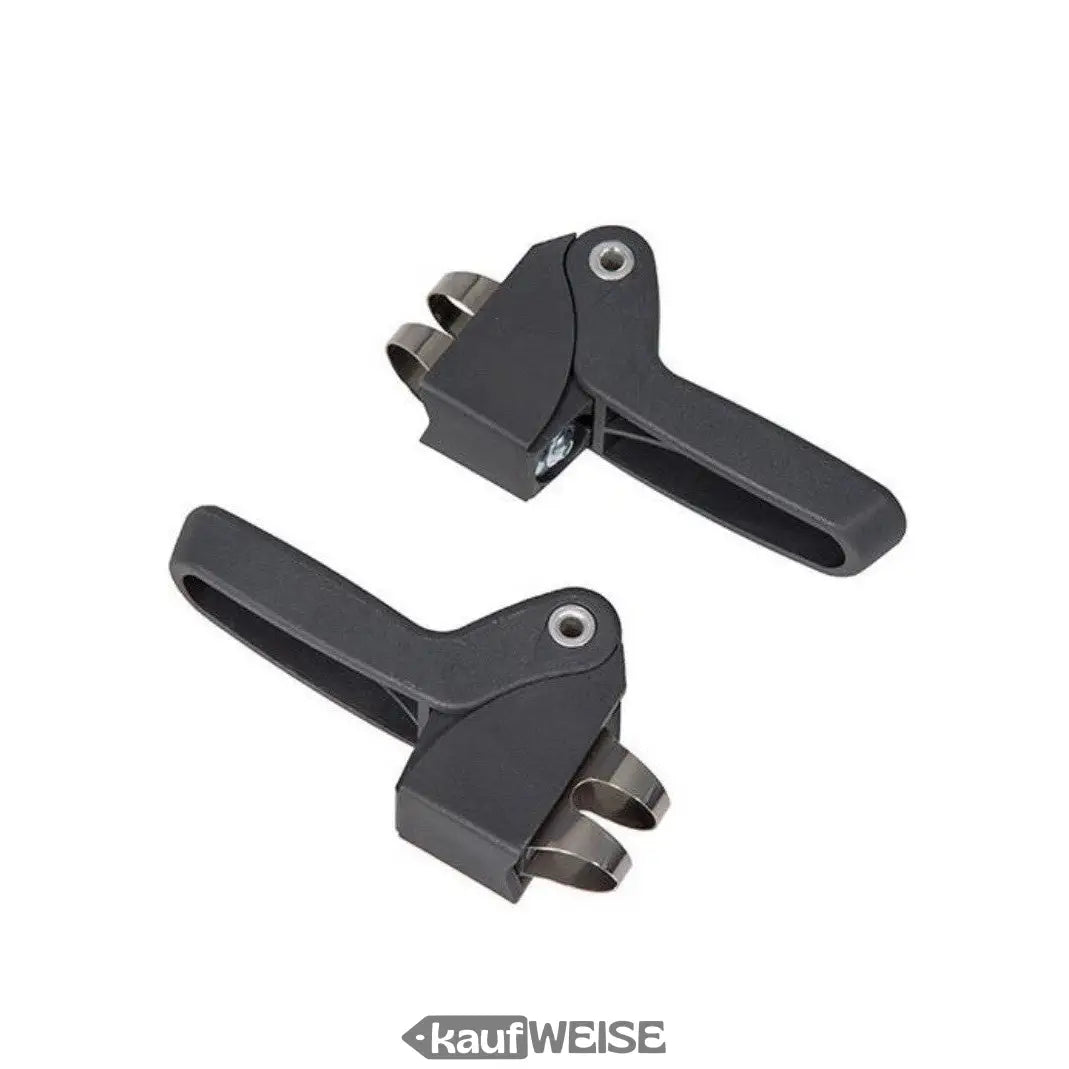 Schwarze Quick-Release-Klammern mit Metallfingern für Qibbel Junior 6+ Gepäckträger
