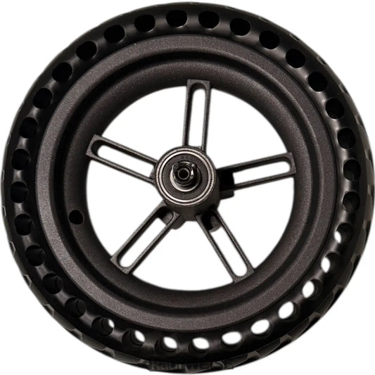 Schwarzes 8,5-Zoll-Hinterrad für Xiaomi E-Scooter M365 mit 5-Speichen-Design und Honigwaben-Vollgummireifen