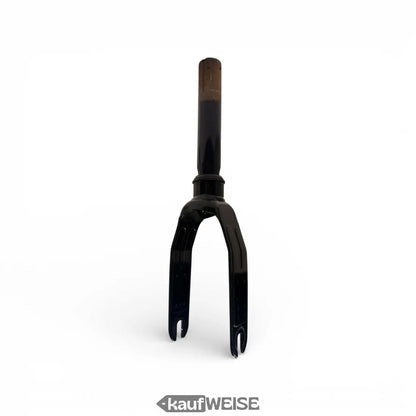 Schwarze Xiaomi Vorderradgabel 33 cm aus Premium-Stahl, glänzender Lack und leicht konische Steuerrohr